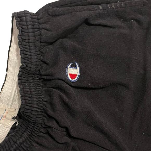 Vintage 90s Champion Black Cotton Gym Shorts Adult Large - Picture 2 of 3